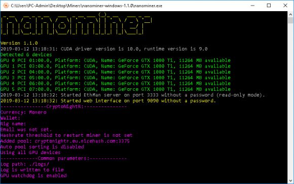 Download nanominer 1.3.0 (Nvidia & AMD miner)