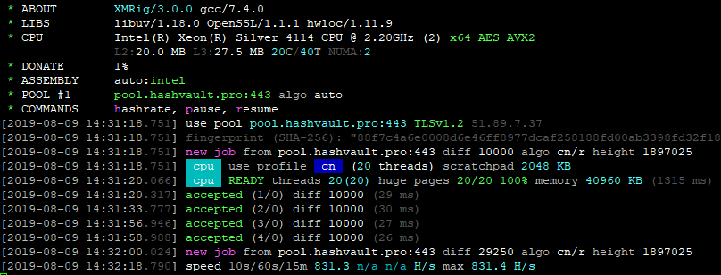 mining cryptonight with cpu