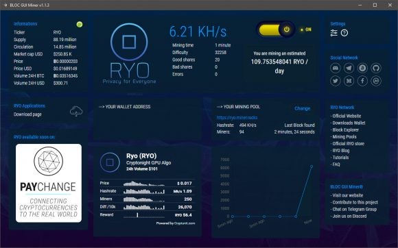 mining cryptonight with cpu