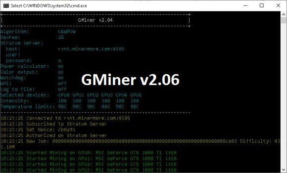 GMiner 2.06: Download miner with improved stability on Qitmeer (PMEER)