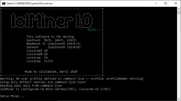 lolMiner 1.0 alpha 1: OpenCL Miner с поддержкой Cuckaroo-30 для Cortex (CTXC)