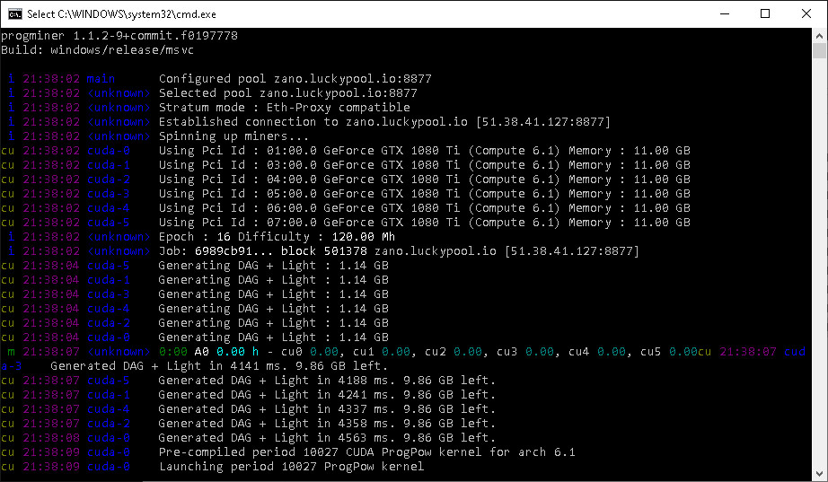 ProgMiner - Ethereum ProgPoW miner with OpenCL, CUDA, CPU and stratum support