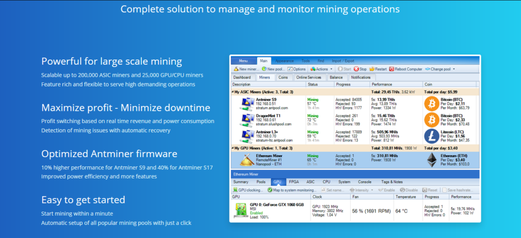 AwesomeMiner v7.7.1: ASIC/GPU/CPU-mining (Скачать для Windows)