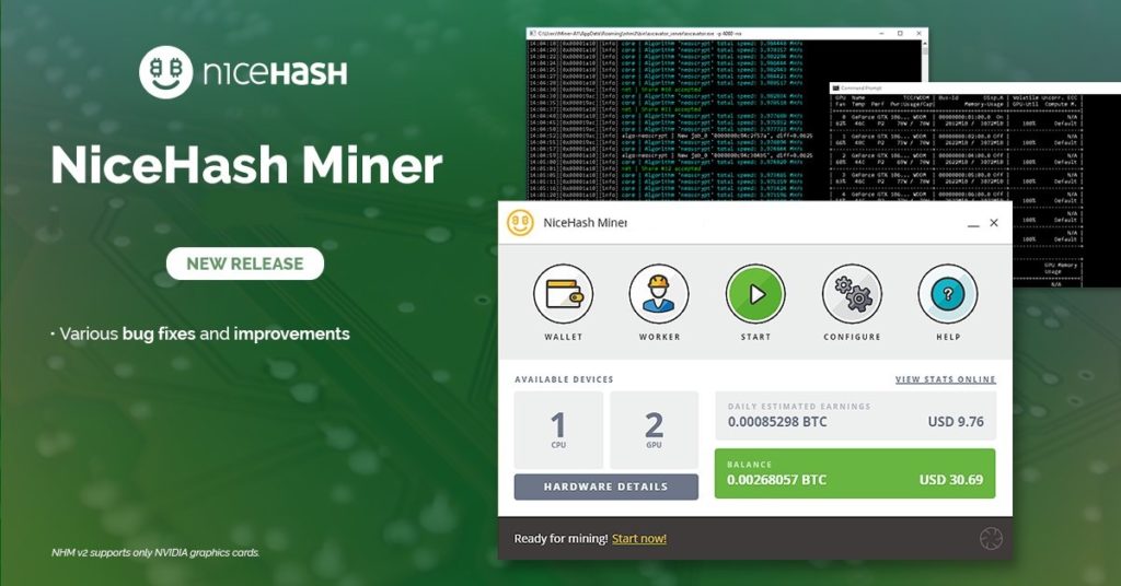 NiceHash Miner v3.0.1.0: Скачать с поддержкой KAWPOW для Windows