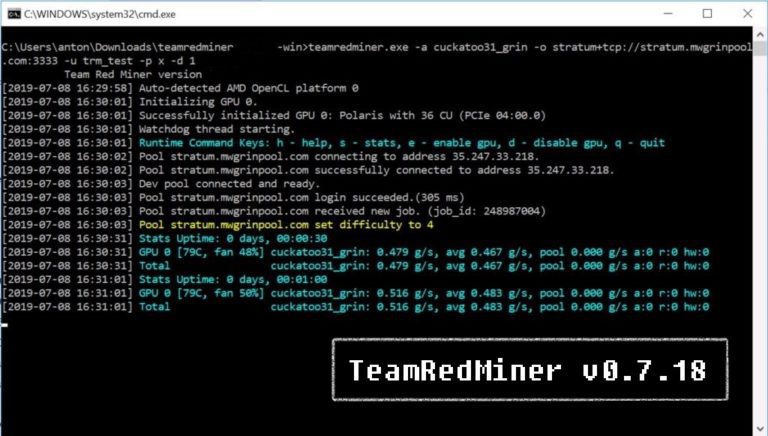 Team red miner настройка частот памяти