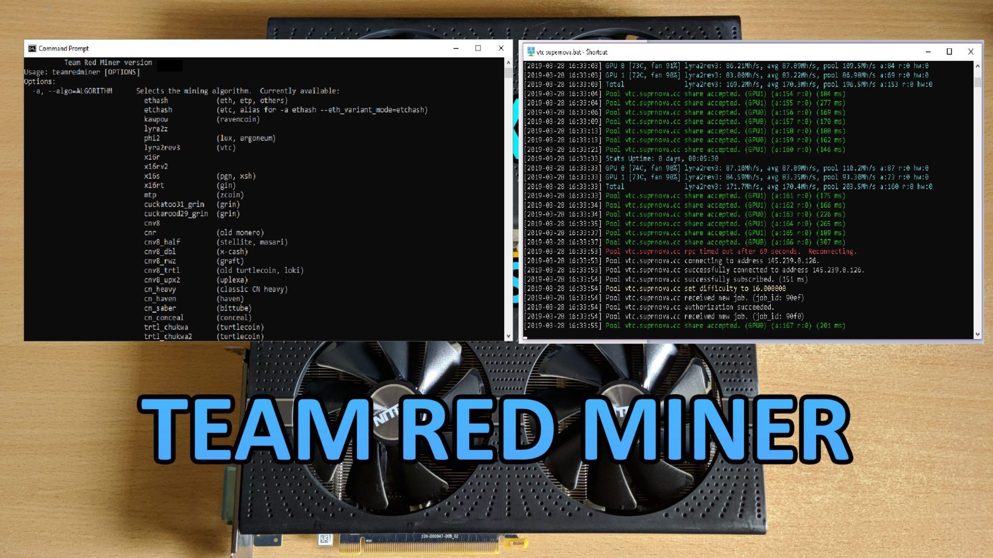 Team red miner настройка частот памяти