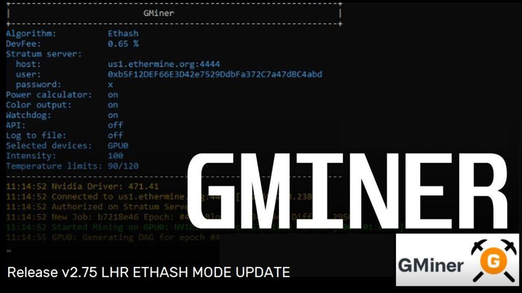 GMiner 2.75: обновление LHR для Ethash и снижение DevFee до 1%